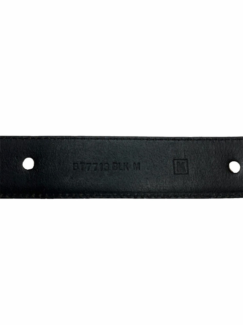Fossil Genuine Leather Black Belt Heart Rectangle Concho Silver Medallion BT7713 - Picture 8 of 11